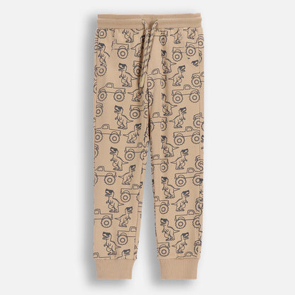 Leggings - Beige Dino Vehicles