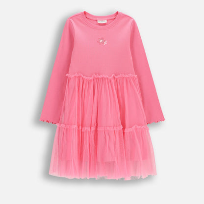 Kjóll - Ribbed Tulle Pink