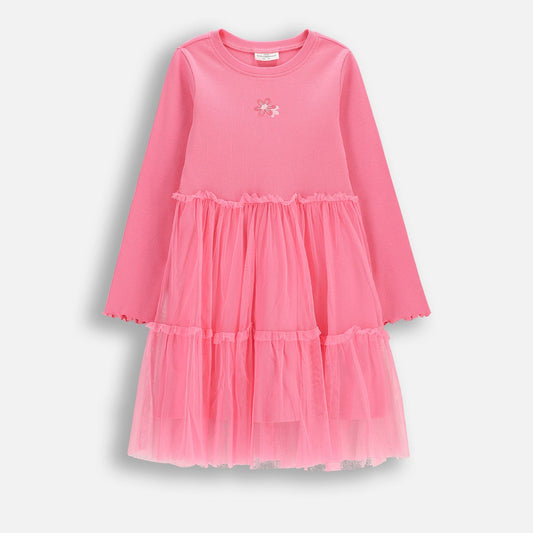 Kjóll - Ribbed Tulle Pink