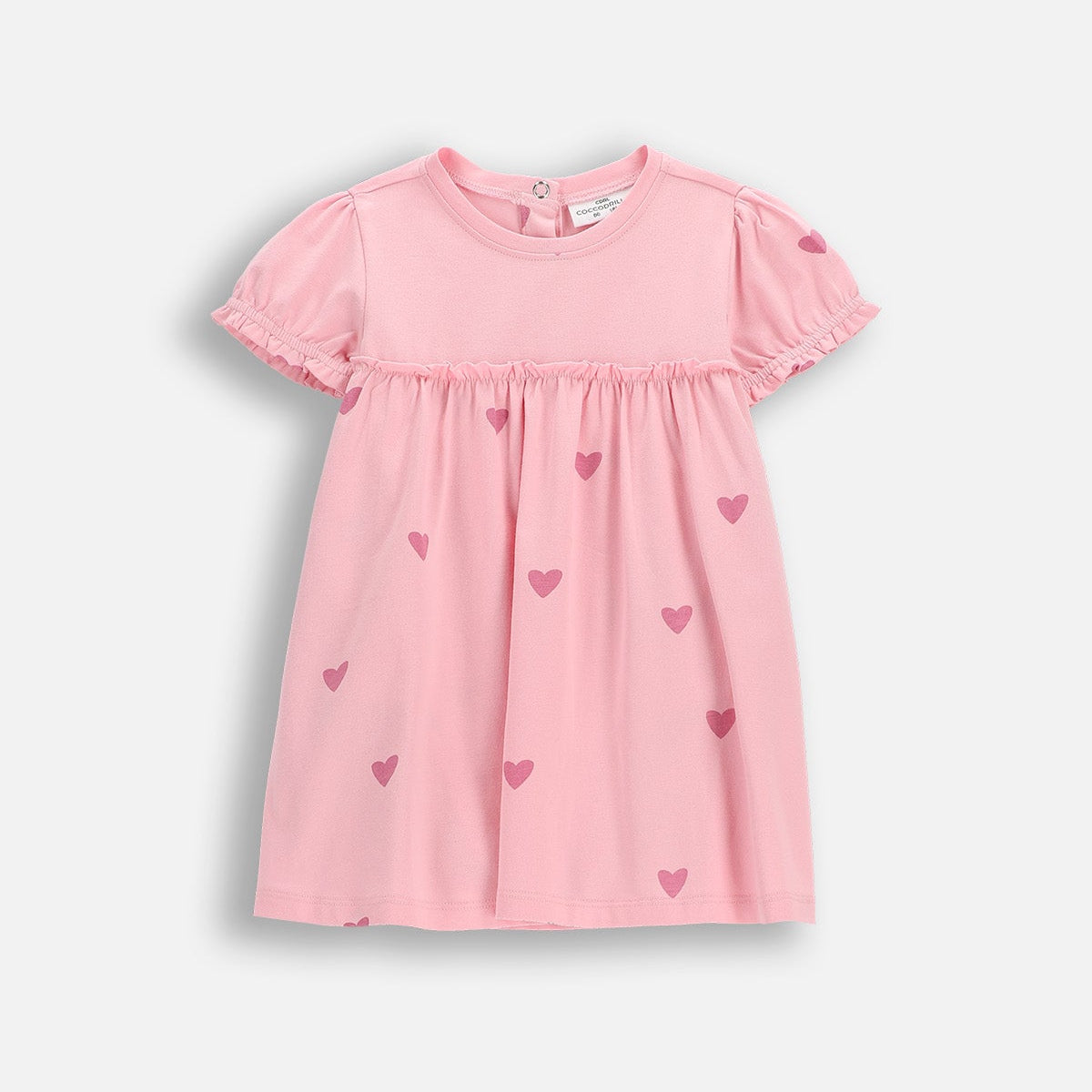 Ungbarnakjóll með samfellu - Pink Hearts