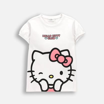 Stuttermabolur - Hello Kitty White