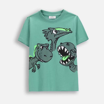 Stuttermabolur - Green Dinosaurs
