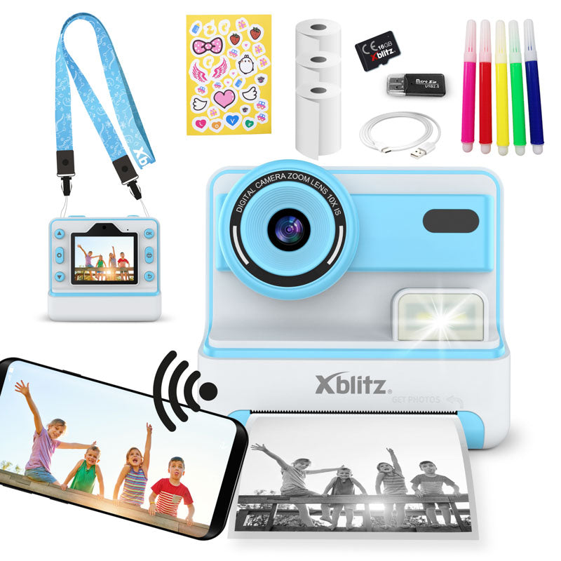 Myndavél með prentara - Xblitz Flash Blue
