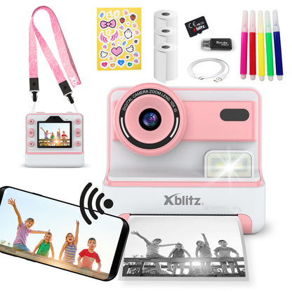 Myndavél með prentara - Xblitz Flash Pink
