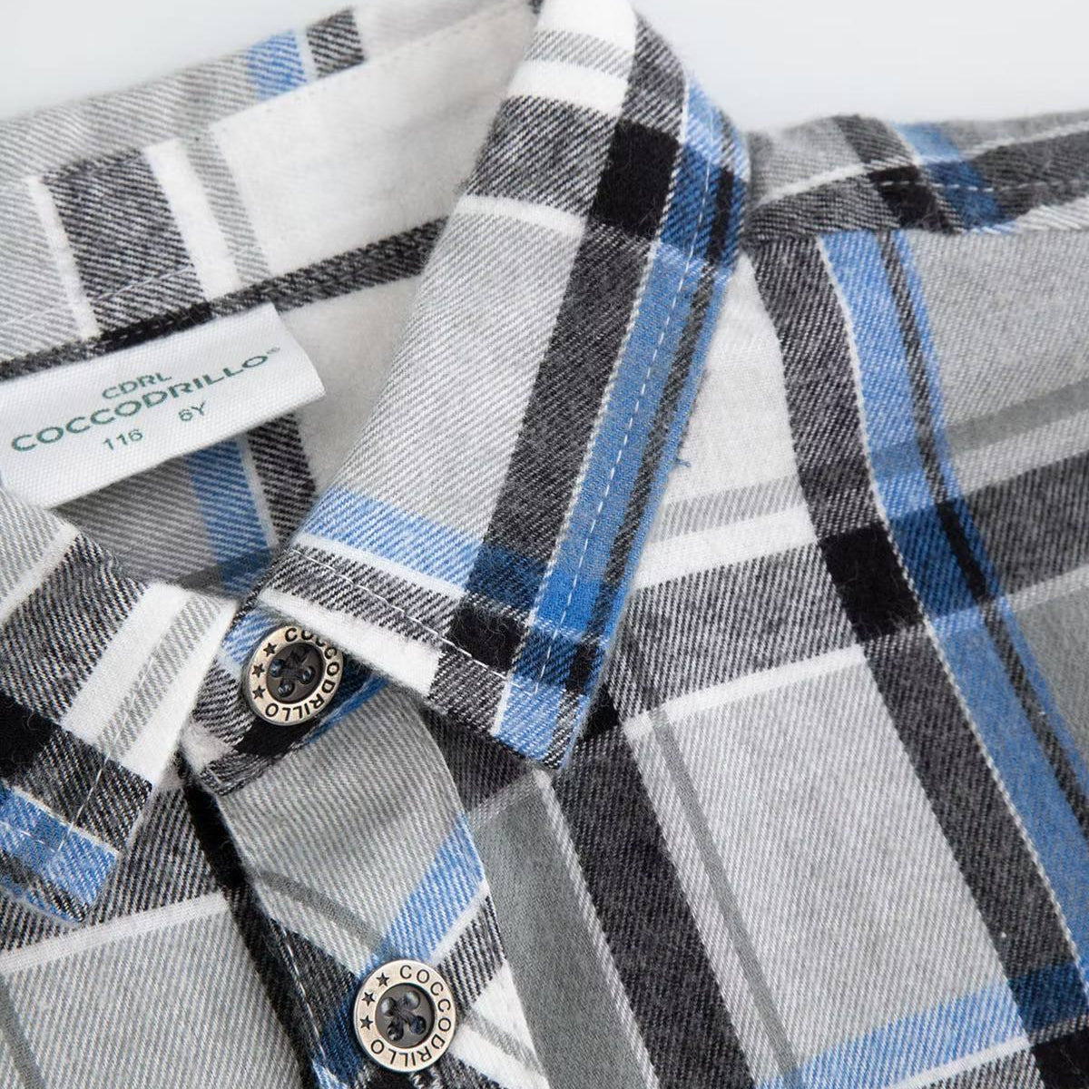Hneppt Flannel Skyrta - Blue
