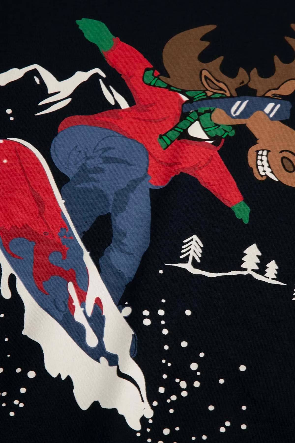 Jólabolur - Navy Snowboard