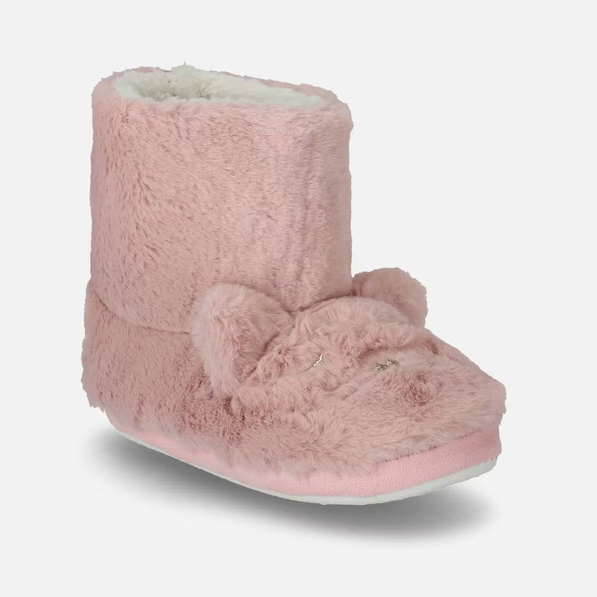 Inniskór - Bootie Slippers Pink Cat