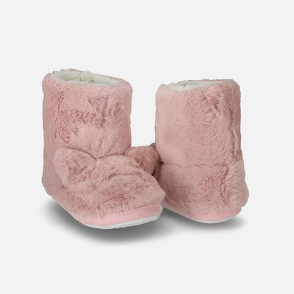 Inniskór - Bootie Slippers Pink Cat