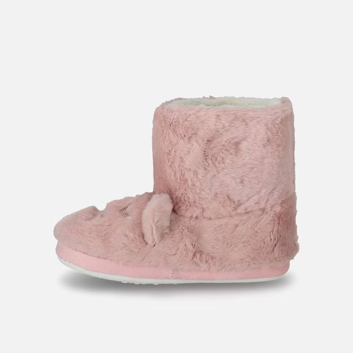 Inniskór - Bootie Slippers Pink Cat