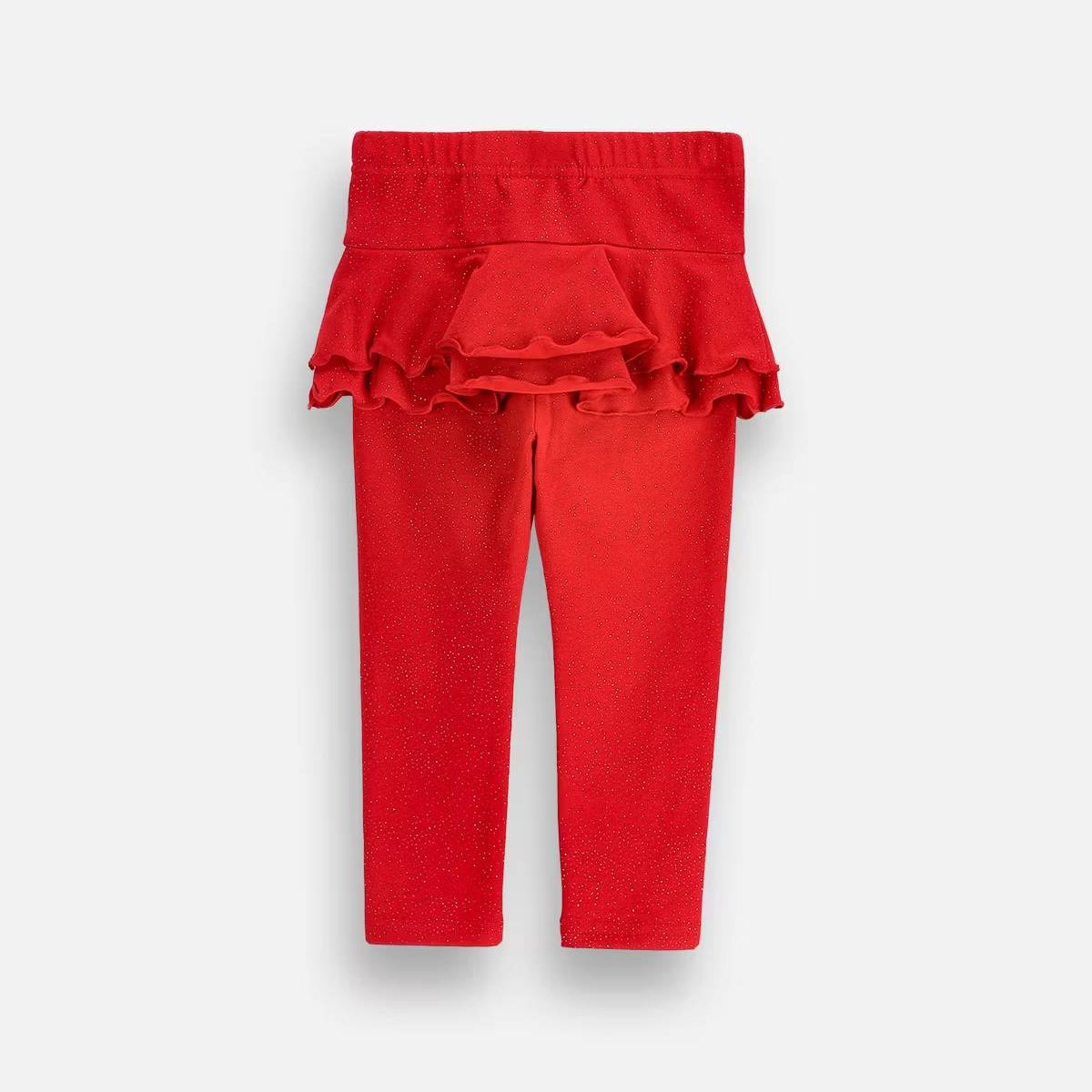 Leggings - Red Gold Sparkle