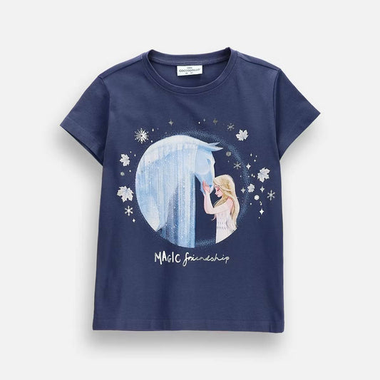 Stuttermabolur - Navy FROZEN