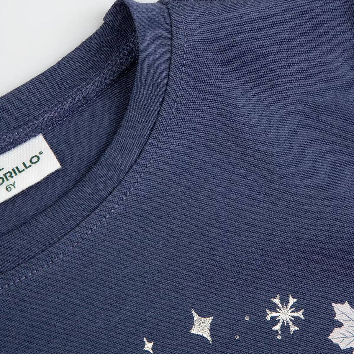 Stuttermabolur - Navy FROZEN