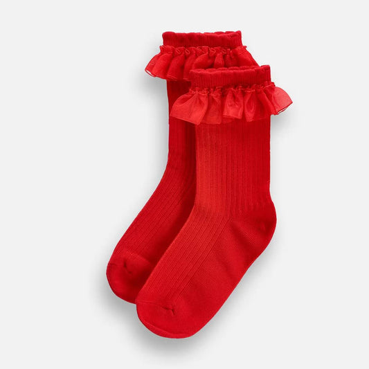 Sokkar með blúndu - Red