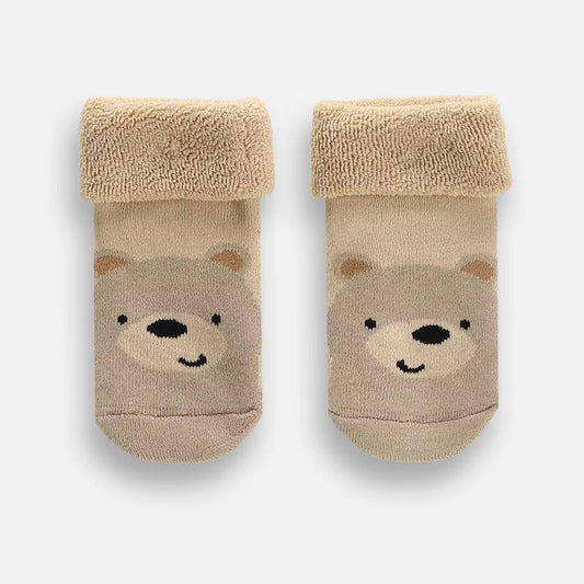Sokkar með stoppi - Frotte Beige Bear