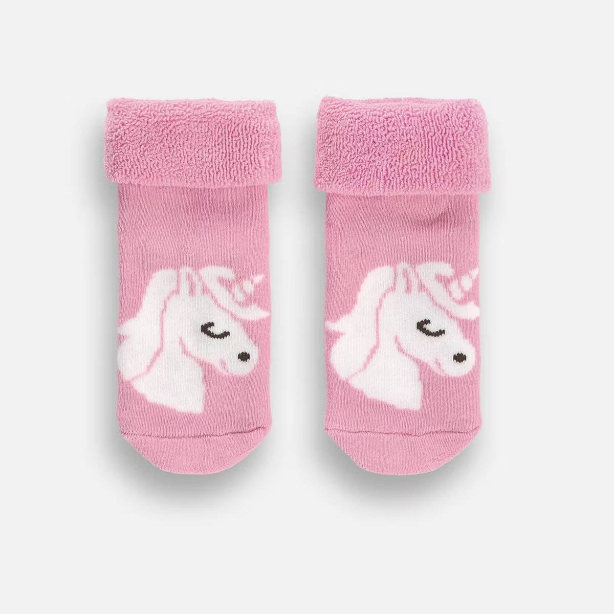 Sokkar með stoppi - Frotte Pink Unicorn