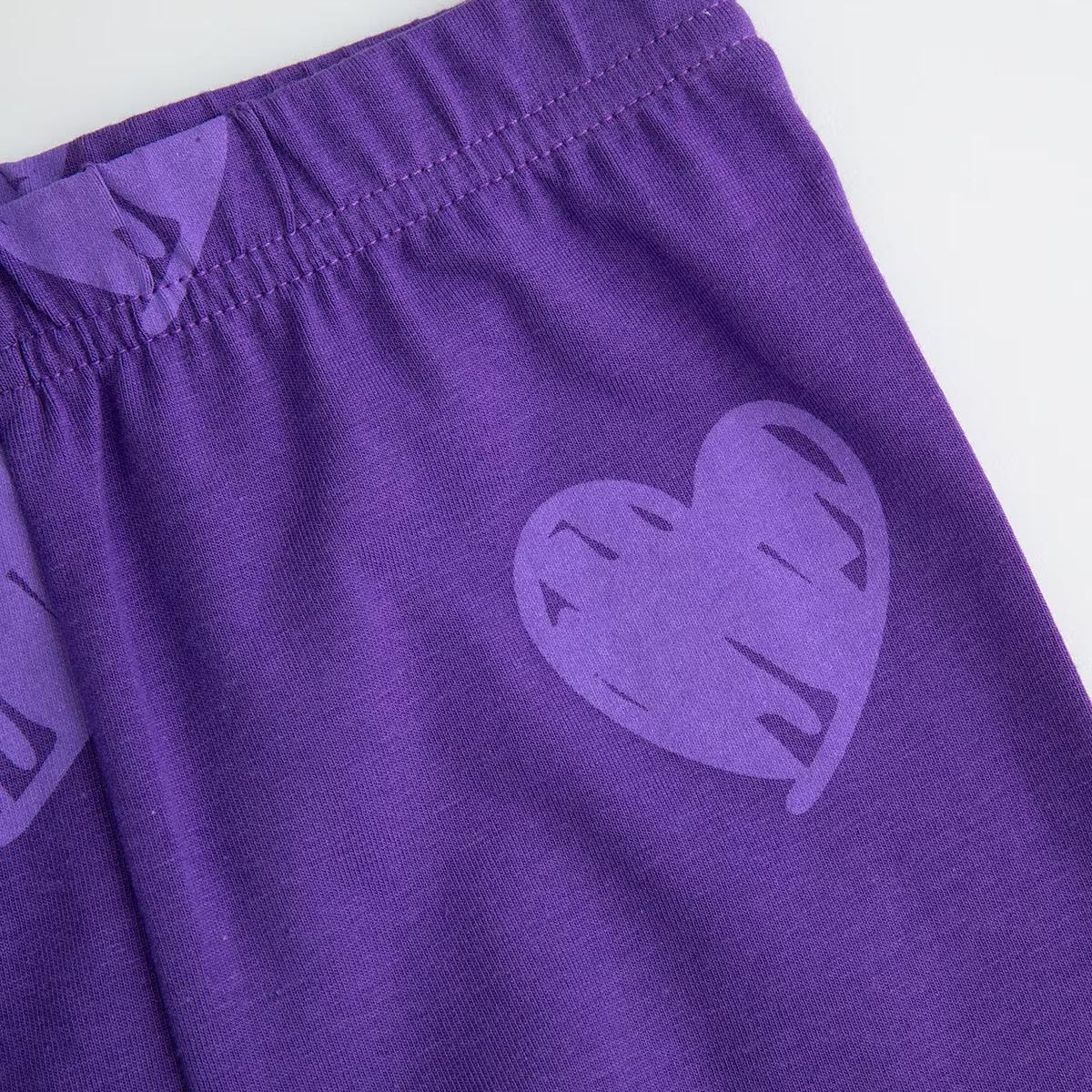 Leggings - Purple Hearts 2-pack