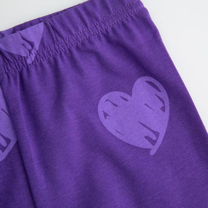 Leggings - Purple Hearts 2-pack