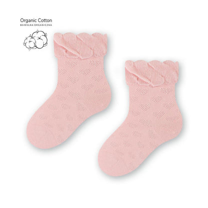 Organic Cotton Ungbarnasokkar - Pink