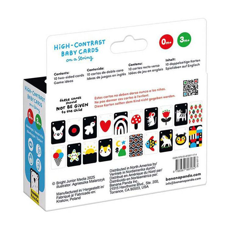 High Contrast Flash Cards on a string 0-3m