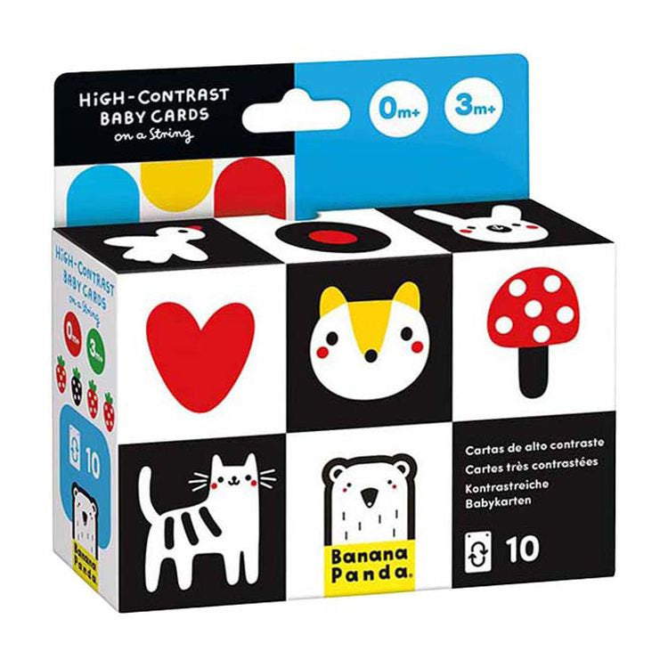 High Contrast Flash Cards on a string 0-3m