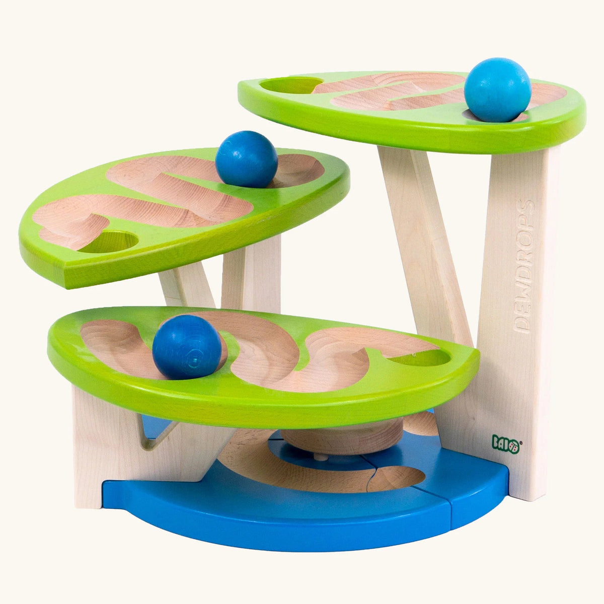 Wooden Ball Run - Blue Green
