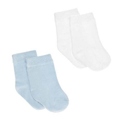 Bambus Ungbarnasokkar 2-pack Pearl Blue