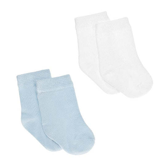 Bambus Ungbarnasokkar 2-pack Pearl Blue