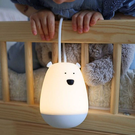 Soft Silicone Lampi með fjarstýringu - Hanging Brear White