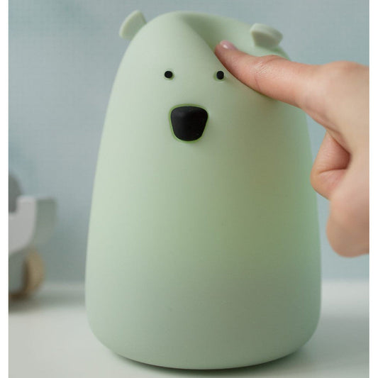 Mjúkur Sílikon Lampi - Bear Green Sage