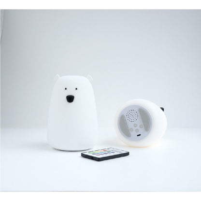 Silicon Lampi með bluetooth-hátalara - Bear White