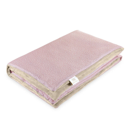 Bamboo Sæng/Teppi - Pink Stones Beige Minky