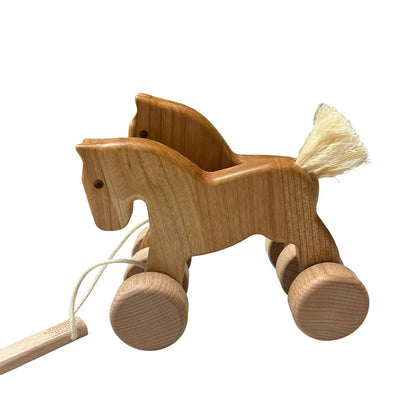 Double Wooden Horses - Pull Toy