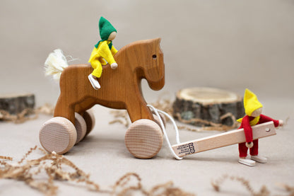 Double Wooden Horses - Pull Toy