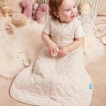 Love To Dream Svefnpoki Ermalaus - Oatmeal Stars 2.5Tog