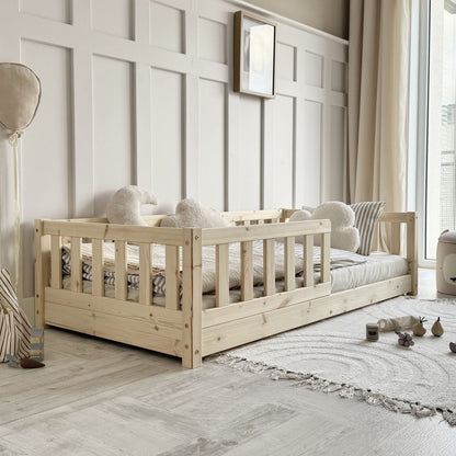 Barnarúm Basic David Natural - Pure Wood Collection - VÆNTANLEGT Í LOK JÚNÍ