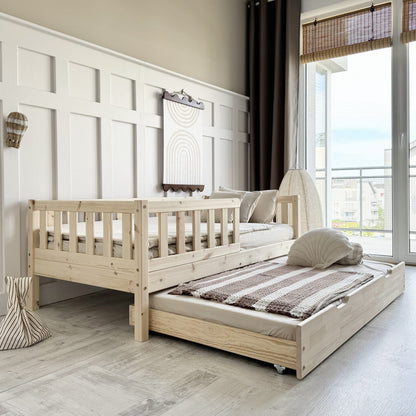 Barnarúm Basic David Natural PLUS 190x90cm - Pure Wood Collection - VÆNTANLEGT Í LOK JÚNÍ