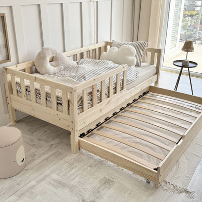 Barnarúm Basic David Natural PLUS 190x90cm - Pure Wood Collection - VÆNTANLEGT Í LOK JÚNÍ