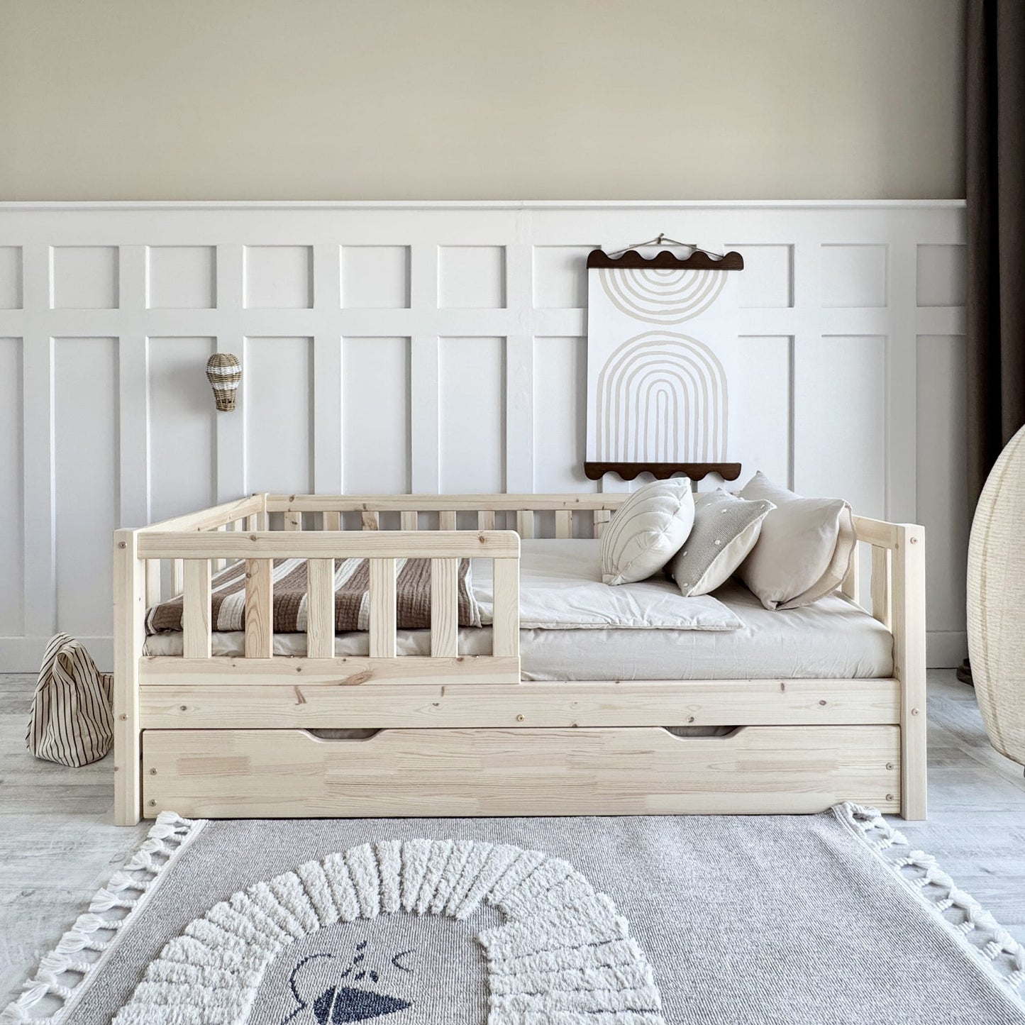 Barnarúm Basic David Natural PLUS 190x90cm - Pure Wood Collection - VÆNTANLEGT Í LOK JÚNÍ