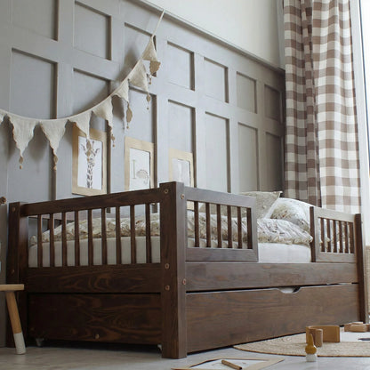 Barnarúm Basic Dark Walnut
