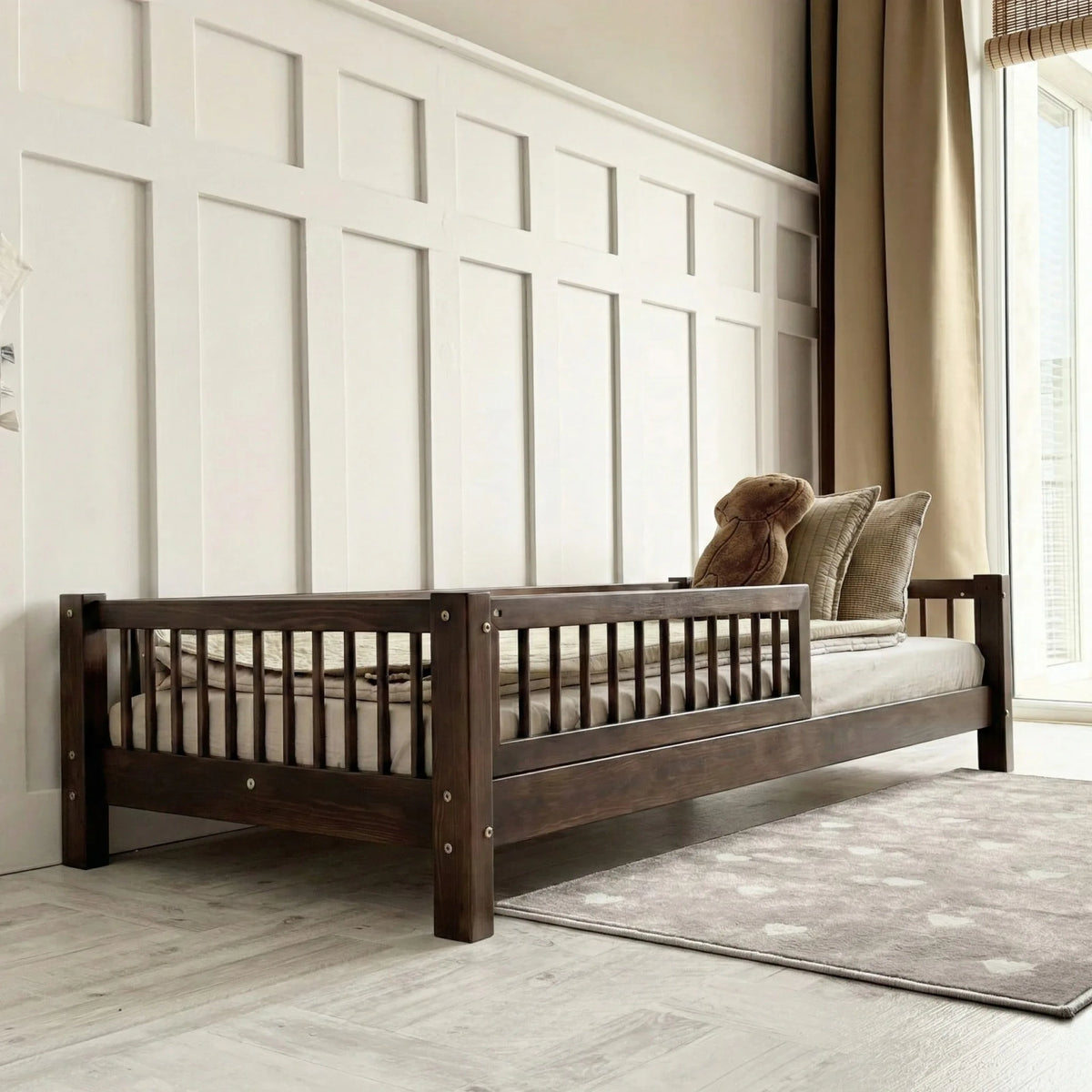 Barnarúm Basic Dark Walnut