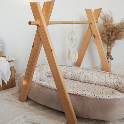 Bambus Ungbarnahreiður - Taupe Stones Beige
