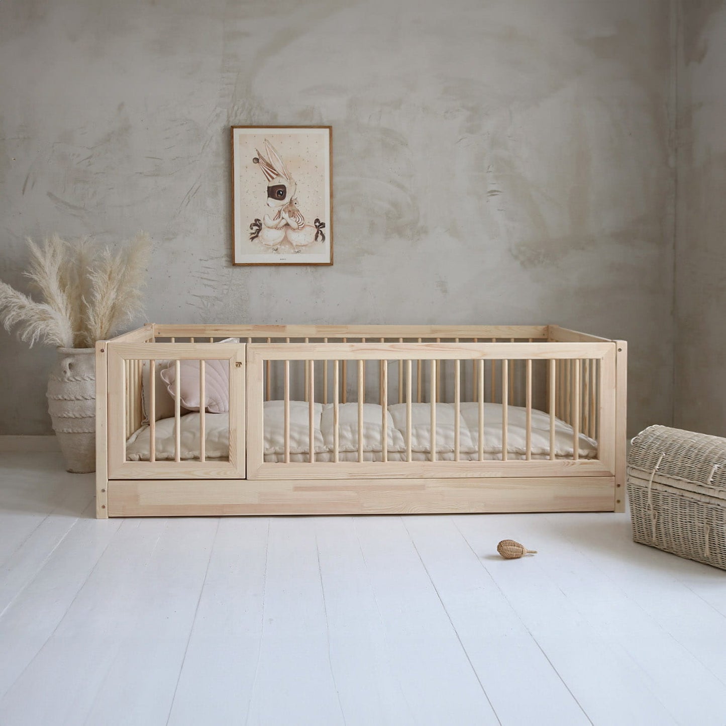 Ungbarnarúm Basic Bambi Cot Natural 200/100cm