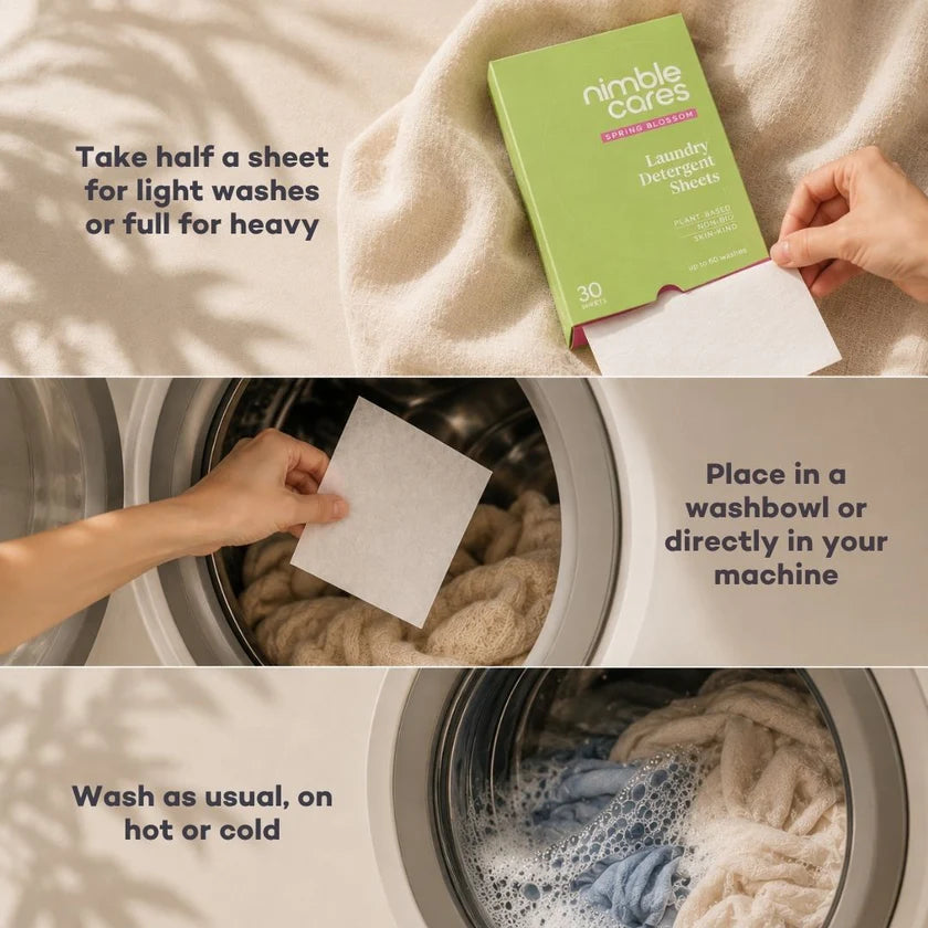 Nimble Cares Laundry Sheets - Spring Blossom