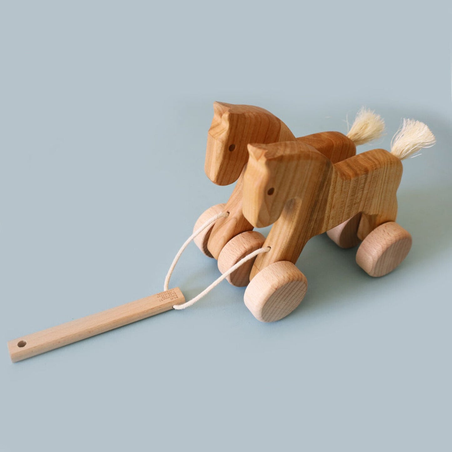 Double Wooden Horses - Pull Toy