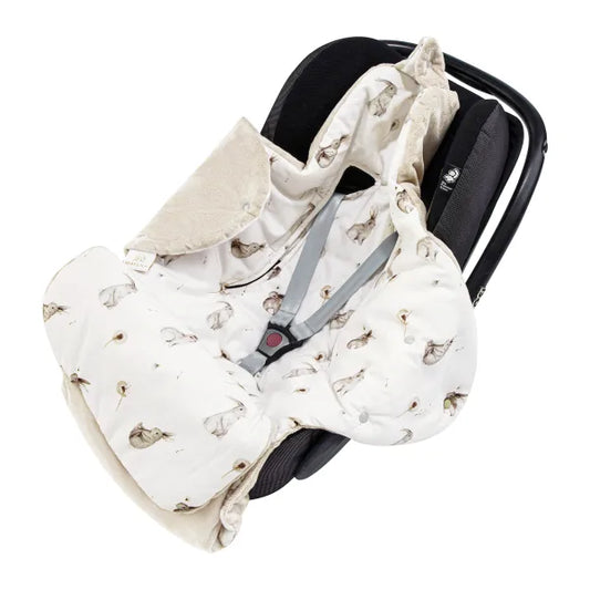 Bílstólateppi Kangaroo úr bambus - Bunnies Beige