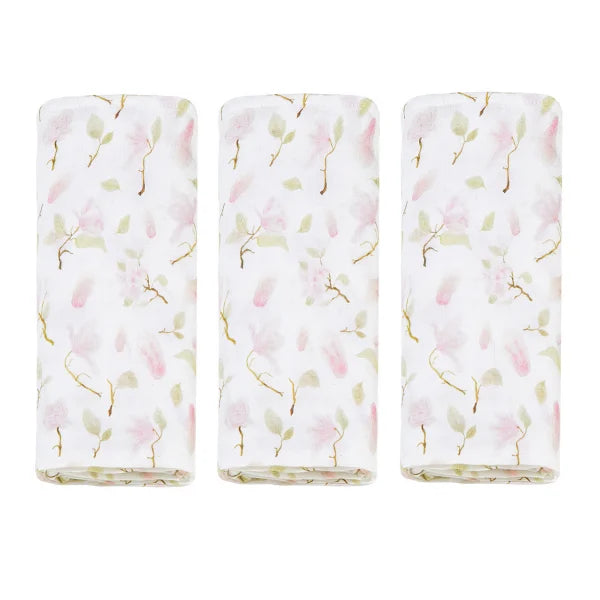 Muslin Taubleyjur úr Bambus 3-pack - Magnolia