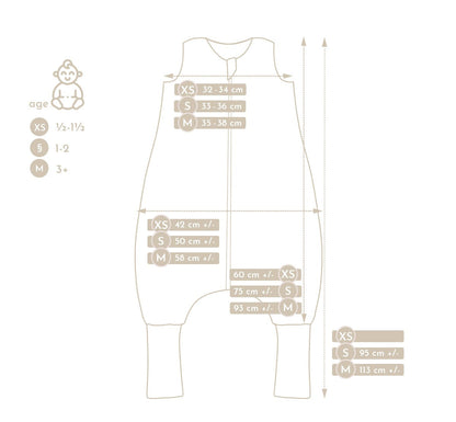 Muslin Svefnpoki fyrir 6-18 mánaða - Gray 2.5 TOG