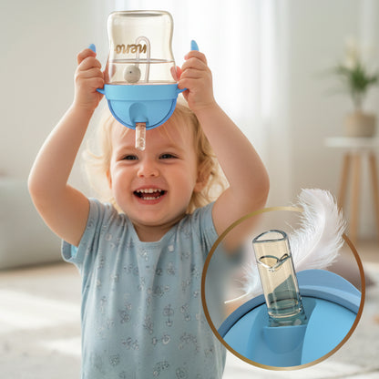 Glas með röri - Neno Bebesito Blue 240ml