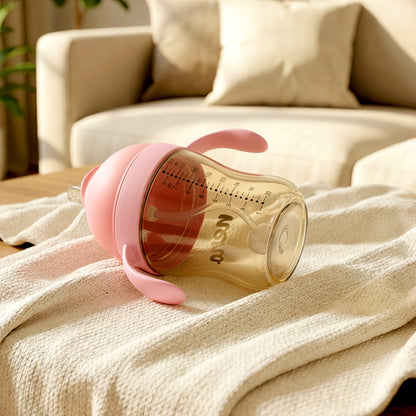 Glas með röri - Neno Bebesito Pink 240ml