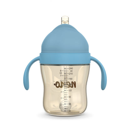Glas með röri - Neno Bebesito Blue 240ml